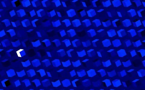 Dark BLUE vector pattern in square style. Stock Illustration
