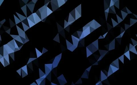 Dark BLUE vector polygon abstract layout. Stock Illustration