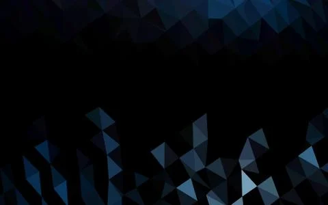 Dark BLUE vector polygon abstract background. Stock Illustration
