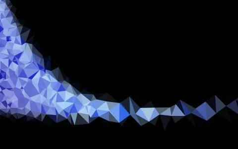 Dark BLUE vector polygon abstract backdrop. Stock Illustration
