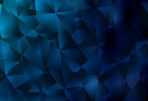 Dark BLUE vector polygon abstract background. Stock Illustration
