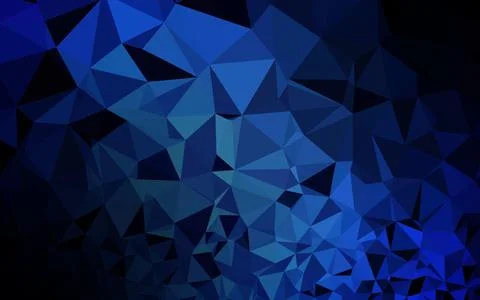 Dark BLUE vector polygon abstract backdrop. Stock Illustration