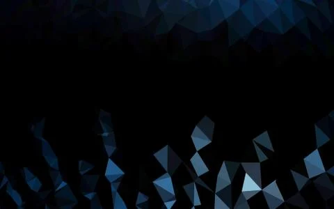 Dark BLUE vector polygonal background. Stock Illustration
