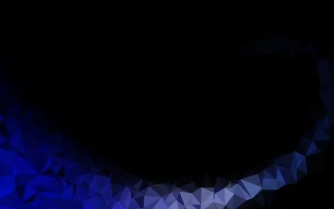 Dark BLUE vector polygonal background. 库存插图