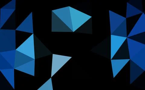 Dark BLUE vector polygonal pattern. Stock Illustration