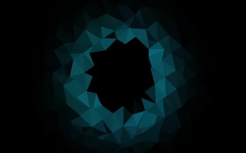 Dark BLUE vector shining triangular pattern. Illustrazione stock