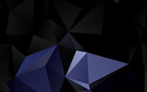 Dark BLUE vector shining triangular pattern. Stock Illustration