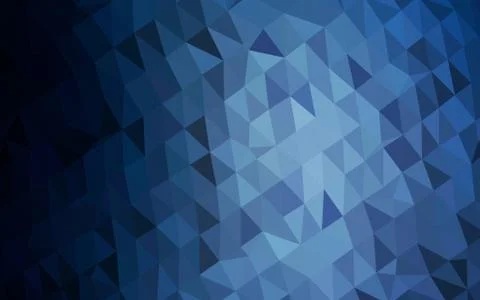Dark BLUE vector shining triangular pattern. 스톡 일러스트