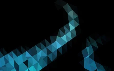 Dark BLUE vector shining triangular background. Stock Illustration