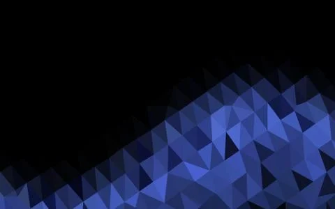 Dark BLUE vector shining triangular template. Stock Illustration