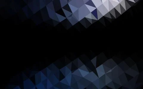 Dark BLUE vector shining triangular pattern. 스톡 일러스트