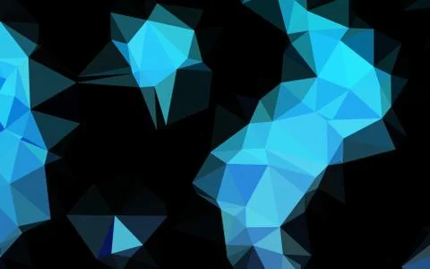 Dark BLUE vector shining triangular pattern. Stock Illustration