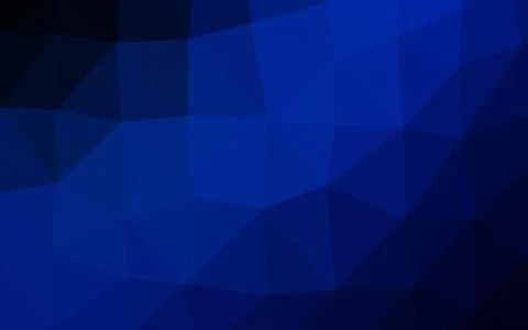 Dark BLUE vector shining triangular background. 스톡 일러스트