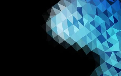 Dark BLUE vector shining triangular pattern. Stock Illustration