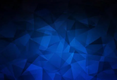 Dark BLUE vector shining triangular layout. Stock Illustration