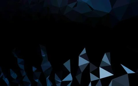 Dark BLUE vector shining triangular template. Stock Illustration