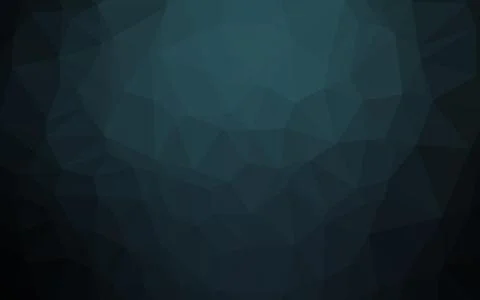 Dark BLUE vector shining triangular pattern. Stock Illustration