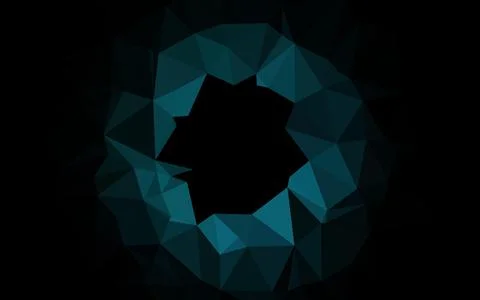 Dark BLUE vector shining triangular pattern. Illustrazione stock