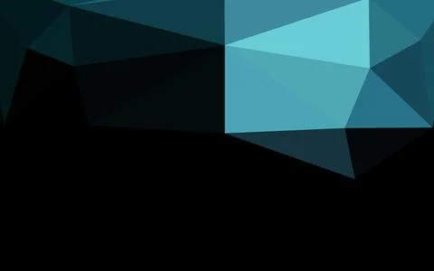 Dark BLUE vector shining triangular pattern. Stock Illustration