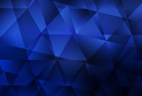 Dark BLUE vector shining triangular background. 스톡 일러스트