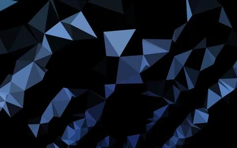 Dark BLUE vector shining triangular background. 스톡 일러스트