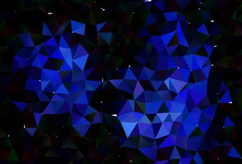 Dark BLUE vector shining triangular background. 스톡 일러스트