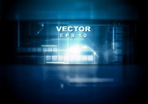 Dark blue vector tech background Stockillustratie