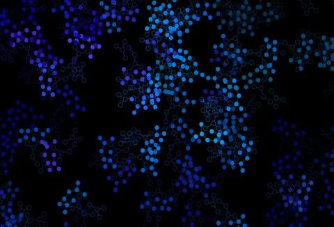 Dark BLUE vector template with artificial intelligence structure. イラスト素材