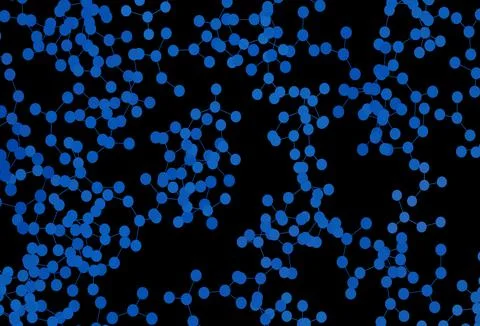 Dark BLUE vector template with artificial intelligence structure. Illustrazione stock