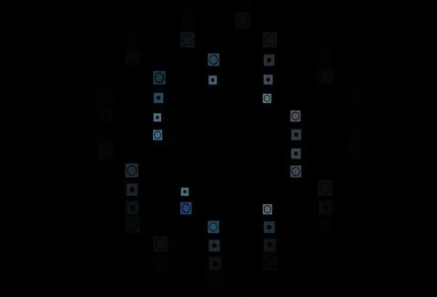 Dark BLUE vector template with circles, rectangles. Stock Illustration