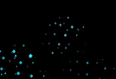 Dark blue vector template with crystals, circles, squares. Stock Illustration