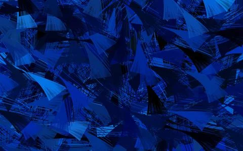 Dark BLUE vector texture with abstract forms. Stock Illustration