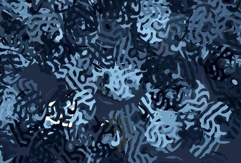 Dark BLUE vector texture with abstract forms. Stock Illustration