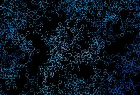 Dark BLUE vector texture with artificial intelligence concept. Illustrazione stock
