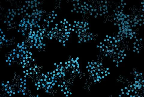 Dark BLUE vector texture with artificial intelligence concept. イラスト素材