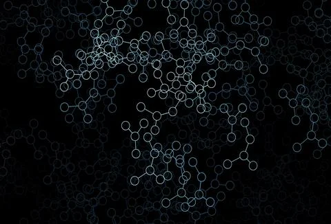 Dark BLUE vector texture with artificial intelligence concept. Stockillustratie