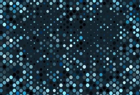 Dark BLUE vector texture with disks. Stock Illustration