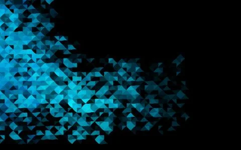 Dark BLUE vector texture in triangular style. Stock Illustration