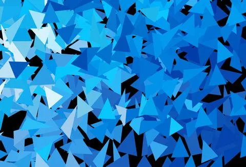 Dark BLUE vector texture with triangular style. Illustrazione stock