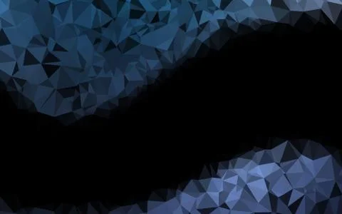 Dark BLUE vector triangle mosaic template. 스톡 일러스트