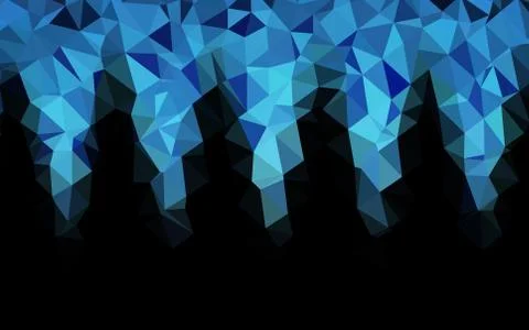 Dark BLUE vector triangle mosaic template. Illustrazione stock