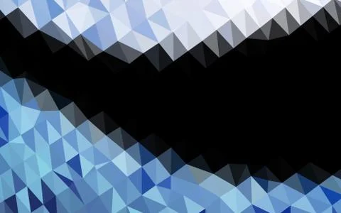 Dark BLUE vector triangle mosaic texture. Illustrazione stock