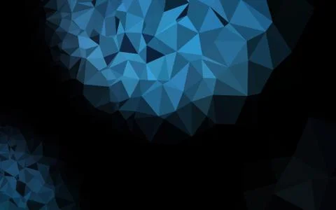 Dark BLUE vector triangle mosaic texture. Illustrazione stock