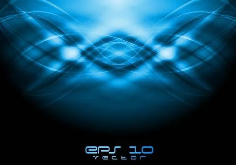 Dark blue waves background. Vector illustration eps 10 Dark blue waves bac... Foto stock