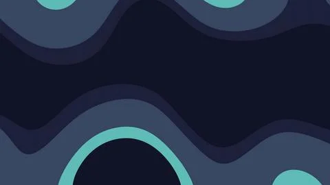 Dark blue wavy lines form an abstract background Stock Illustration