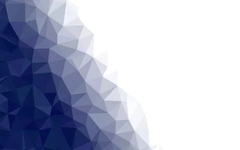 Dark Blue, White  triangular low poly, Mosaic pattern Background, Vector illu Illustrazione stock