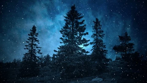 Dark Blue Winter Background Animation Stockbeeldmateriaal 119220482