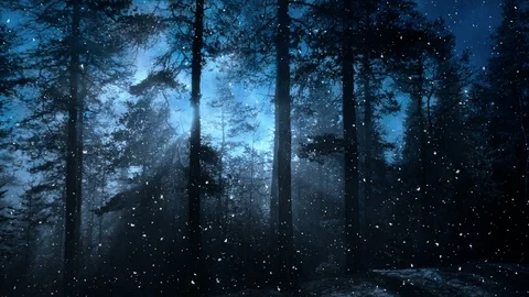 Dark Blue Winter Background Animation 库存影片 119411685