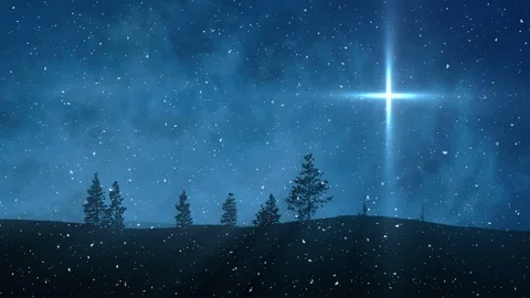 Dark Blue Winter Background Animation Video stock 120684372