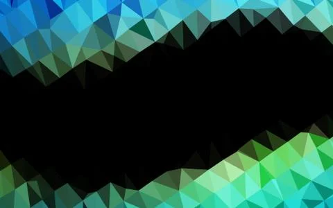 Dark Blue, Yellow vector abstract polygonal texture. Illustrazione stock